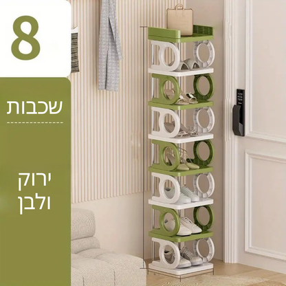 ™Vaylen | מדף נעליים יציב 8 מדפים – אידיאלי לבית, מעונות ומרחבים קטנים עם התקנה קלה