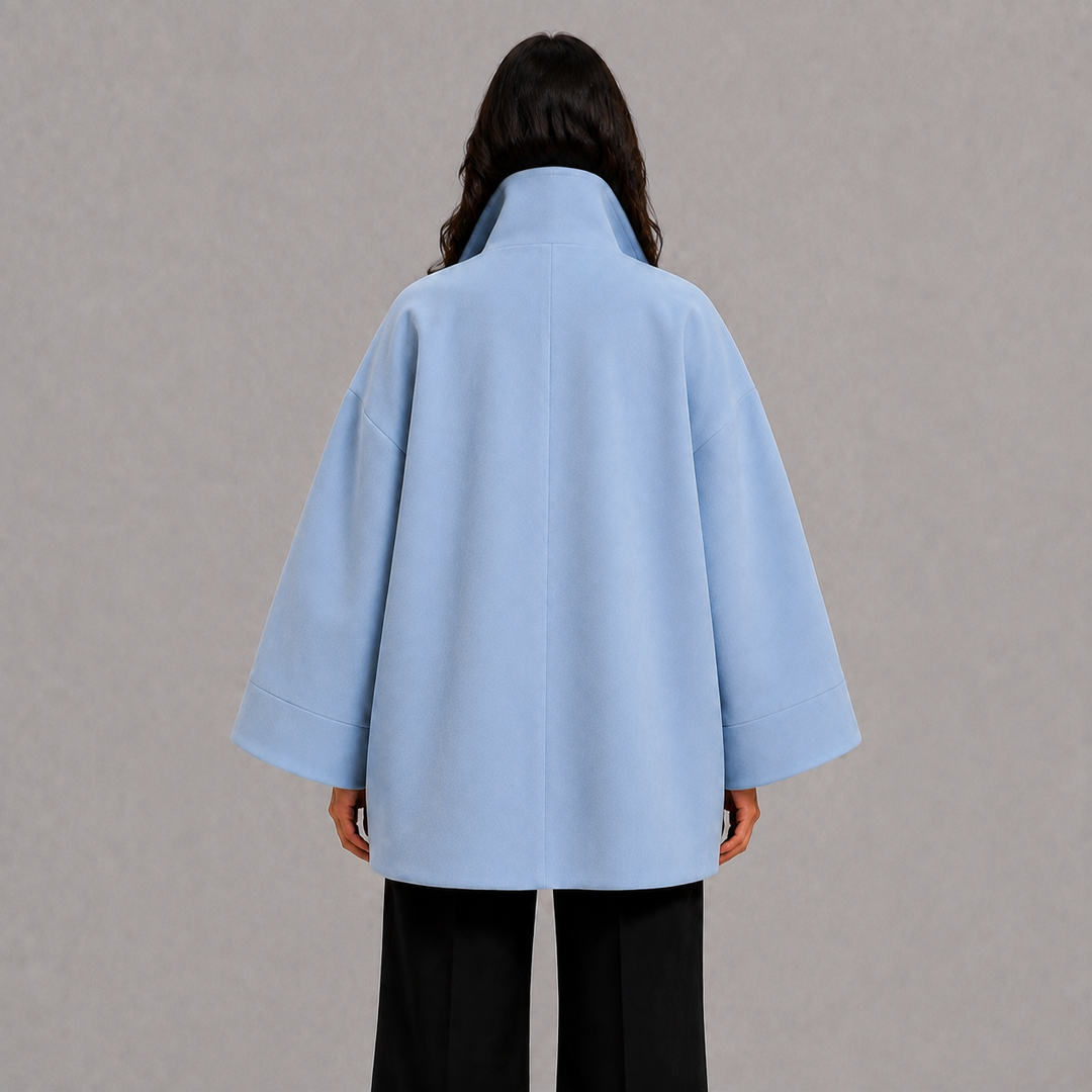 Oversized Wide Sleeve Coat with Shawl Collar