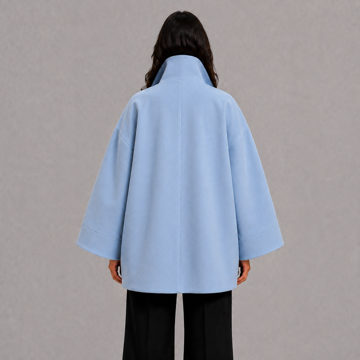 Oversized Wide Sleeve Coat with Shawl Collar