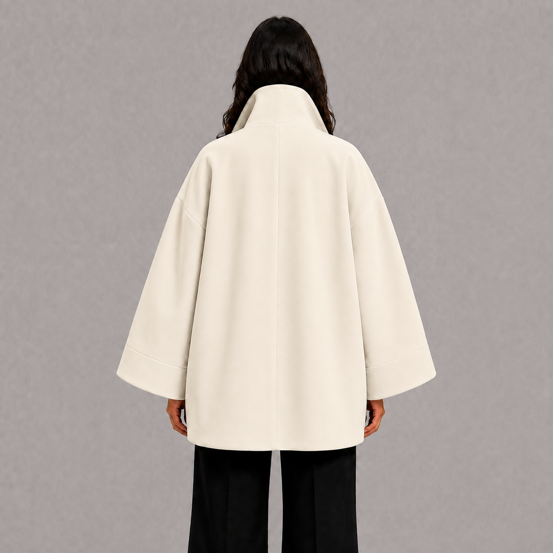 Oversized Wide Sleeve Coat with Shawl Collar