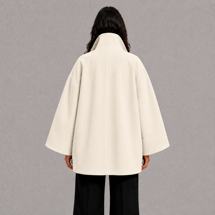 Oversized Wide Sleeve Coat with Shawl Collar