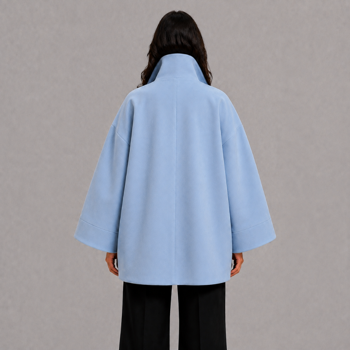 Oversized Wide Sleeve Coat with Shawl Collar