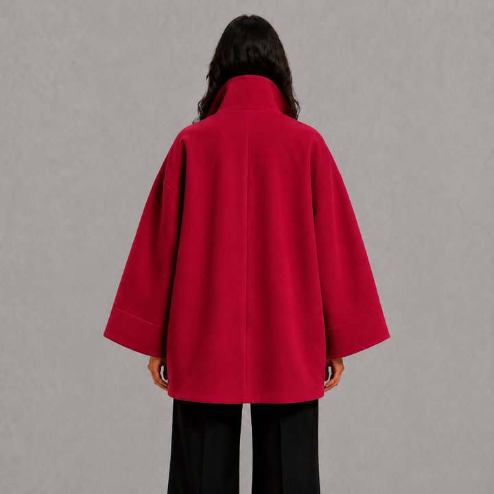 Oversized Wide Sleeve Coat with Shawl Collar