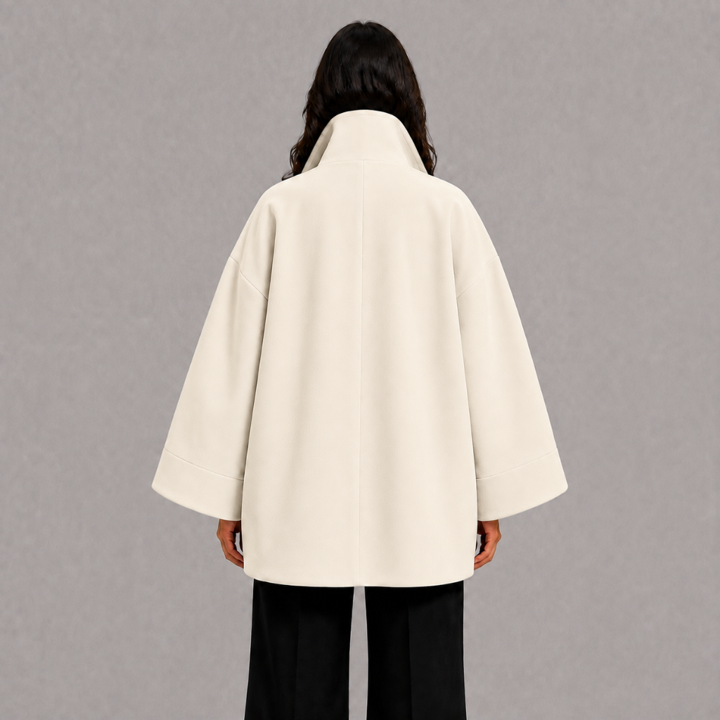 Oversized Wide Sleeve Coat with Shawl Collar