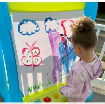 ™Varion | כן ציור מתנפח 48", עיצוב קל ונייד, כולל מברשות וכוסות לצבע